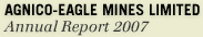 Agnico-Eagle Mines Limited Annual Report 2007