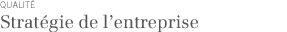 Stratégie de l’entreprise