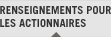 Renseignements pour les actionnaires