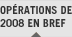 Opérations de 2008 en bref