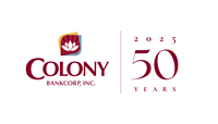 Multimedia JPG file for Colony Bankcorp Reports Fourth Quarter 2024 Results