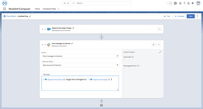 Automate integrations directly in the Salesforce admin console with MuleSoft Composer for Salesforce