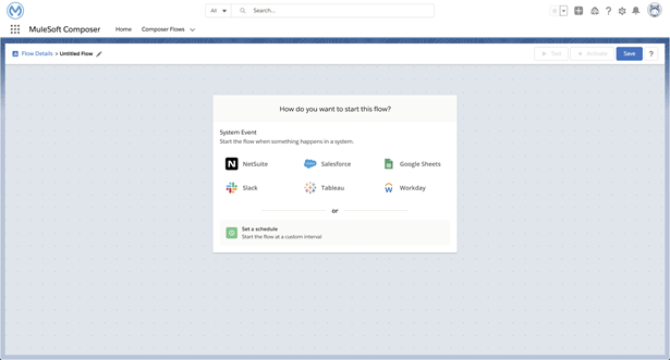 Start projects quickly with a library of connectors that allow users to build integrations and compose a 360-degree view of the customer, faster.