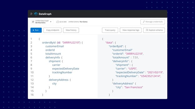 With the new Anypoint DataGraph, customers can use a single GraphQL query instead of writing multiple APIs requests