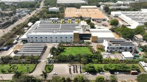 aerial view of a large building