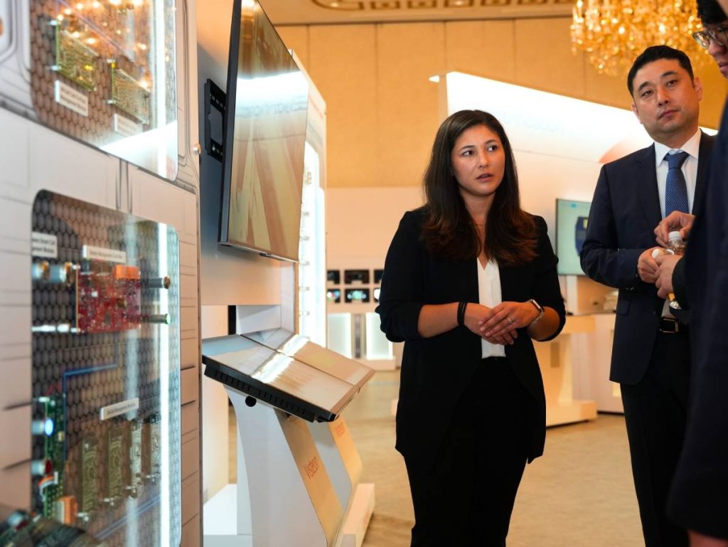 a group of people in a room